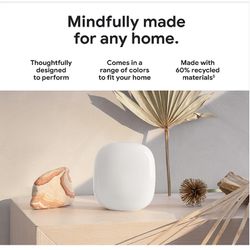 Google Nest WiFi Pro - 6E - Reliable Home Wi-Fi System with Fast Speed and Whole Home Coverage - Mesh Router - 3 Pack - Snow