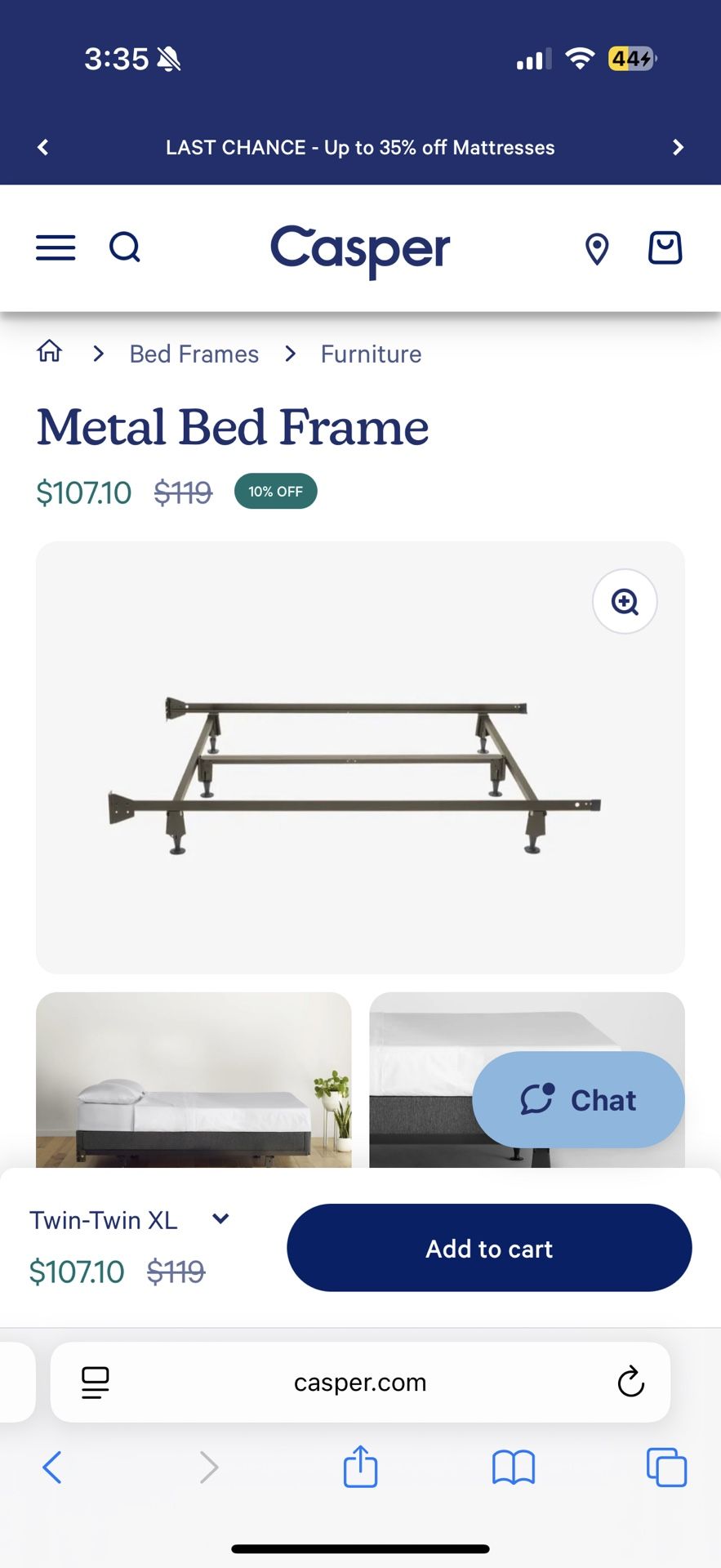 Twin xl Metal bed Frame