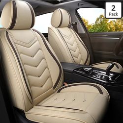 Car Seat Covers for Lincoln MKX 2007-2018 (Standard 2 Seats/Beige)