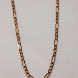 REAL GOLD 10KT  Figaro 6.5gr Chain, 20inch 