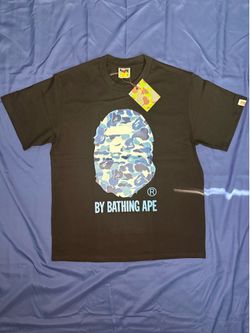 BAPE Blue Camo Ape Head Tee – Black