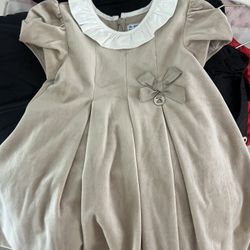 Mayoral Velvet Tan Dress 18 Months 