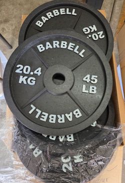 NEW! Set of 4 Foam Prop Fake 45 lb Weights - Look very real