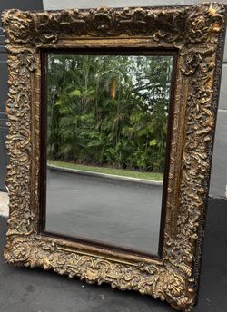 Vintage Ornate Gold Baroque Mirror 