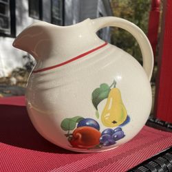 vintage 1940’s  Ball Shaped Country Farmhouse Style Pitcher