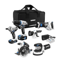 HART 20-Volt Cordless 6-Tool Combo Kit (1) 4.0Ah (1) 1.5Ah Lithium-Ion Batteries