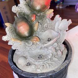 Newport Coast Diving Turtle LED Fountain Dual Power 