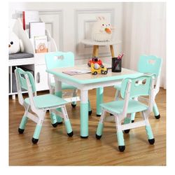 Garvee Modern Kids Table and 4 Chair Set