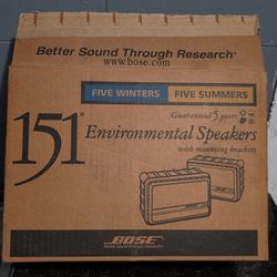 BRAND NEW BOSE 151 ENVIRONMENTAL INDOOR/OUTDOOR SPEAKERS