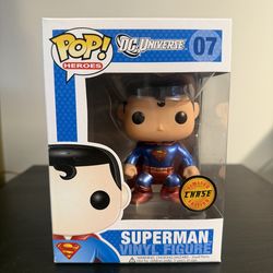 DC Universe Metallic Superman Chase Funko Pop