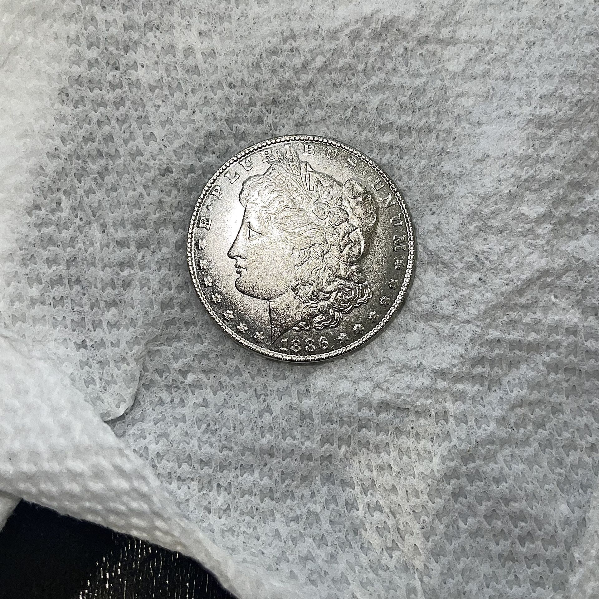2 San Francisco Morgan Silver Dollar Coins 1886 & 1887 AU