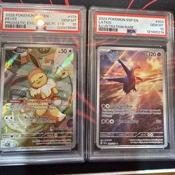Pokemon slabs Eevee Latios
