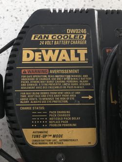 Dw0246 24volt fan cooled battery and charger