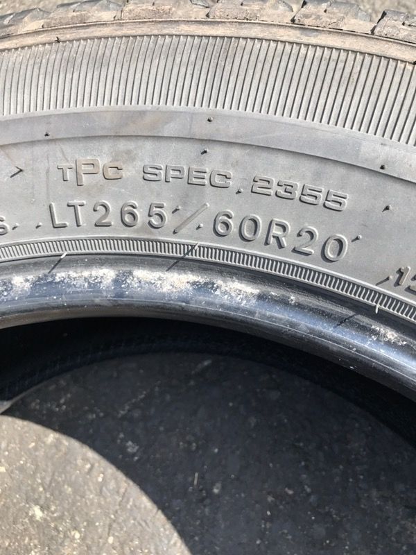 20" lt single tire great condition