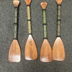 Navy Military Paddles Wood With Wrapped Handles 30”