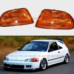 92-95 Honda Civic 2 Door Corner Lights Amber / Clear