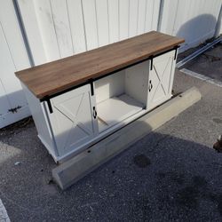 Cabinet With Two Sliding Doors And Shelves