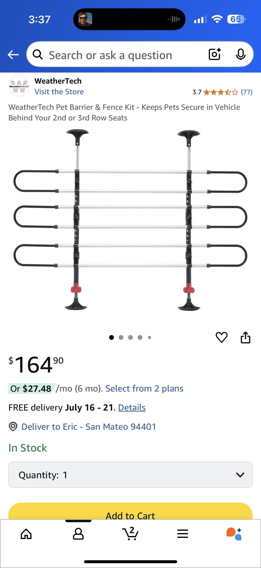 Weathertech Pet Barrier