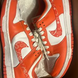 orange paisely dunks