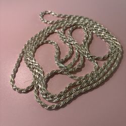 60 Inch Sterling Silver Rope Chain