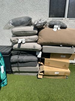 Variety of Patio cushions and pillows