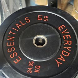 Pair Of 55lbs Olympic Plates Bumper Plates