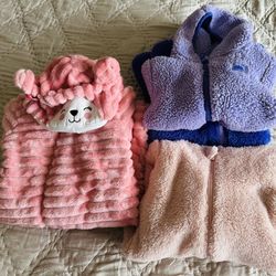 Baby Jackets 3-6/ 6-9/ 6-12 months Pink Purple