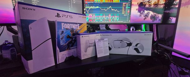 SONY-PLAYSTATION 5 -1tB- FortNite Edition- 2.controllers - PLAYSTATION VR2 - EVERYTHING NEW - MINT
