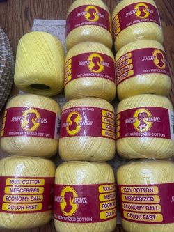 South Maid Mercerized Cotton Crochet Thread Yellow
