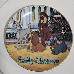 Vintage Disney's 'Lady and the Tramp' Decorative Plate