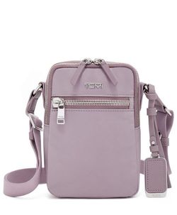 NWT TUMI Voyageur Persia Crossbody Lilac 146579 Nylon Leather Charm
