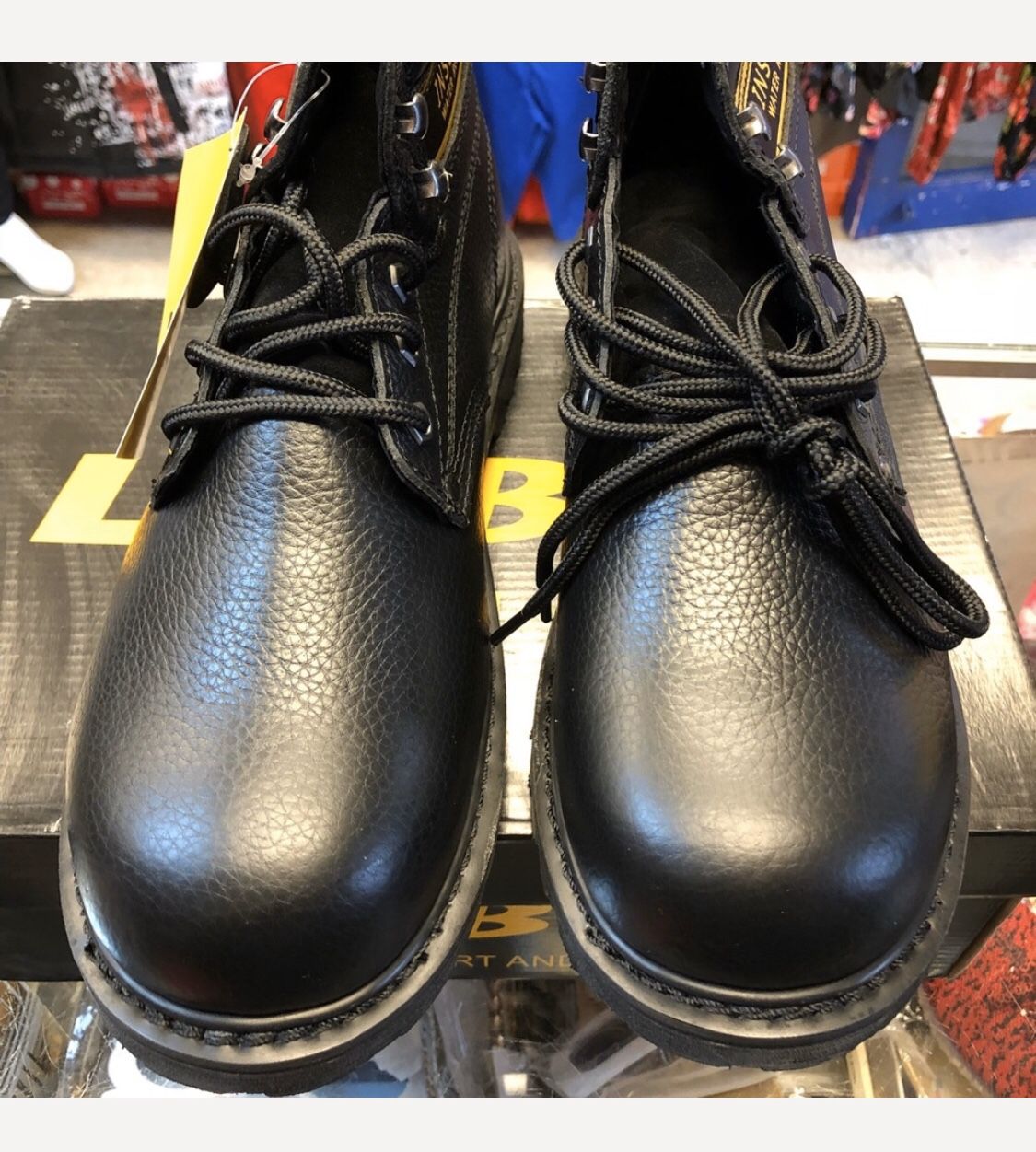 Men's Genuine Leather upper Work Boots 9.5