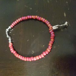 Pink orange wine bracelet