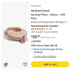 My Brest Friend Deluxe Nursing Pillow – Soft Rose
