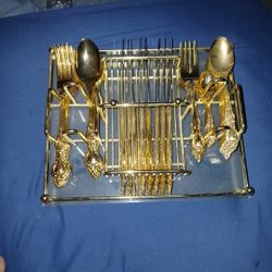 Gold Silverware Set 