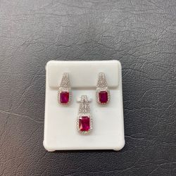 925 Sterling Silver Earrings And Pendant Set Available On Special Sale 