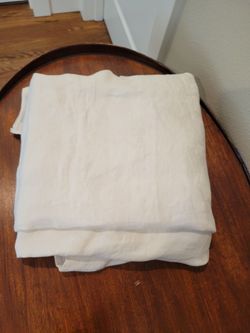White Patterned Tablecloth 66X66" Sq.  No spots