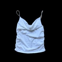 SHEIN White Ruched Cami Top