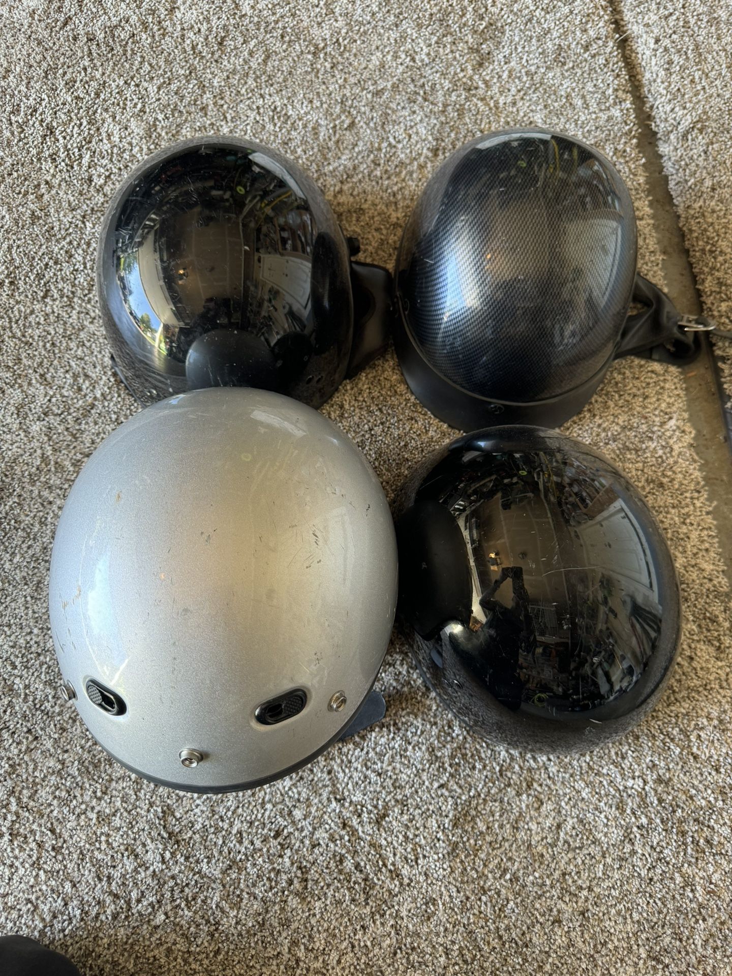 Motorcycle E Bike Scooter Helmets Very Light Usage Various Sizes