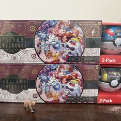 Pokemon Costco 2025 Holiday Advent Calendar + Pokeball Bundle - Sealed