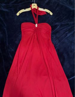 Red Halter Neck Formal Gown
