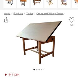 Hamilton Antique Drafting Art Folding Desk