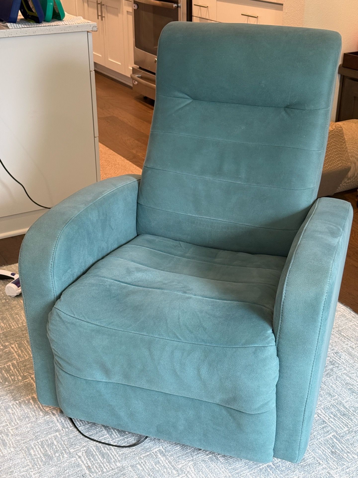 Teal Palliser fabric rocking recliner