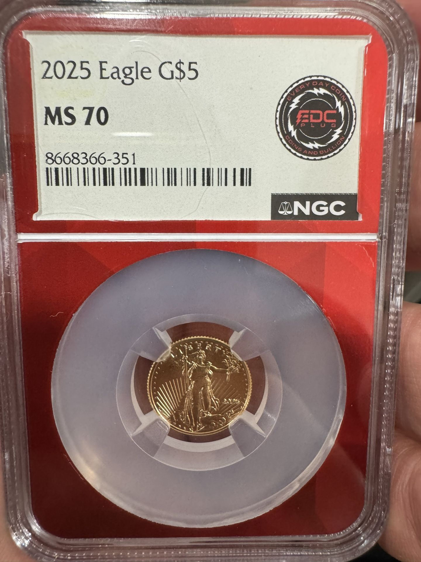 MS 70 2025 Eagle Gold $5