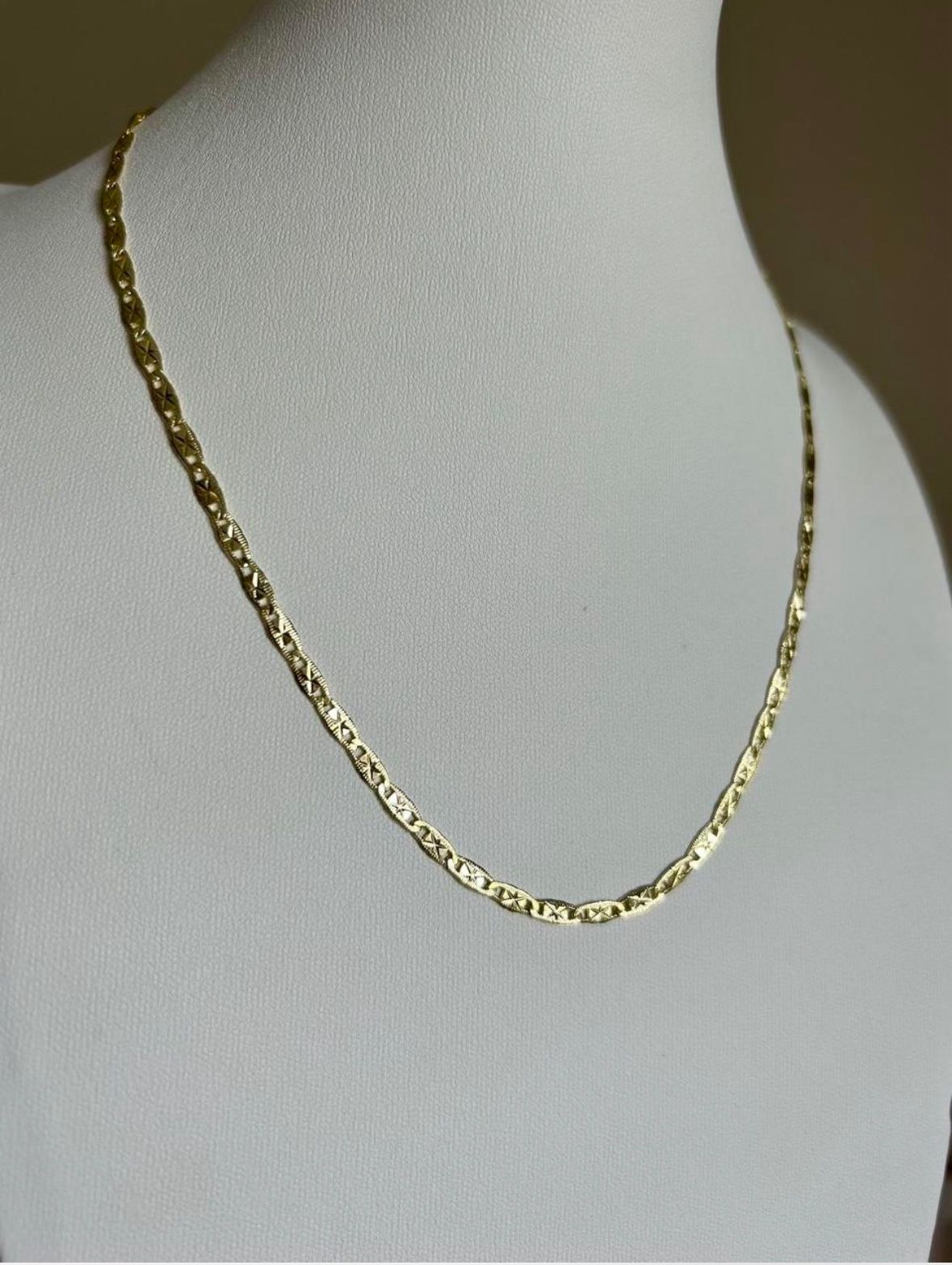 18k Gold Plated Diamond Cut Chain