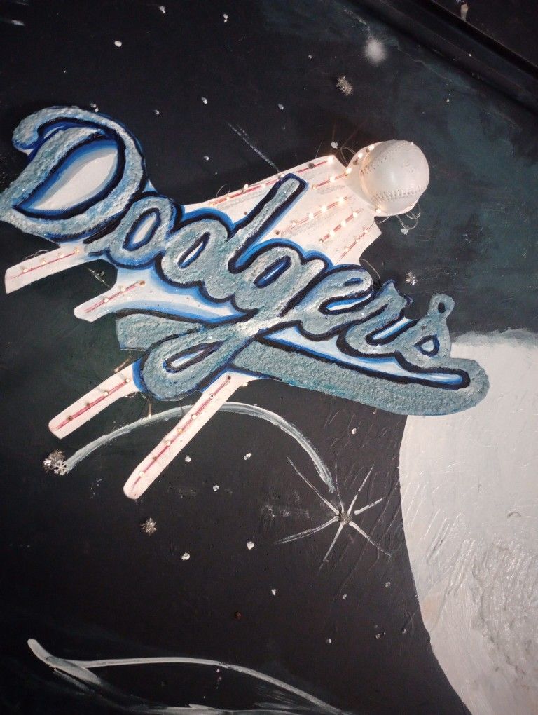 Dodger Sign With Lights