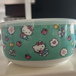 Hello Kitty ceramic food container With Lid
