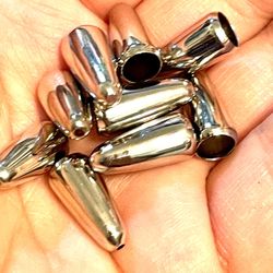 Lot Of 34 Silver Tone Metal Beads