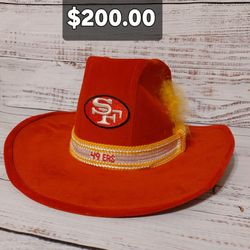 Vintage San Francisco 49ers 70's-80's ADJ Cowboy Hat sz XL