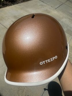 Adult Bike Helmet – Retro Rose Gold Adjustable Bicycle Helmet, Lightweight, M/L